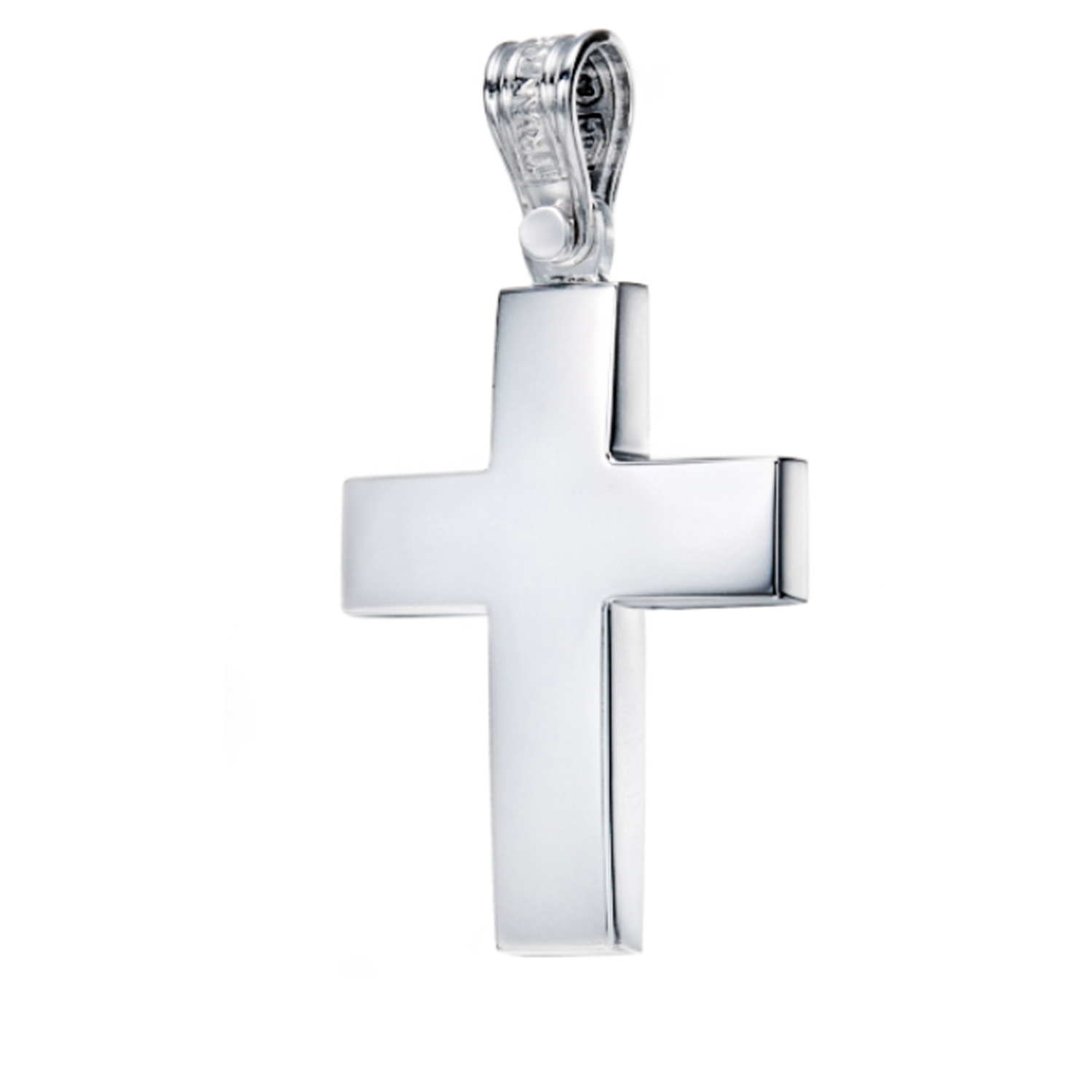 Triantos solid gold plain cross