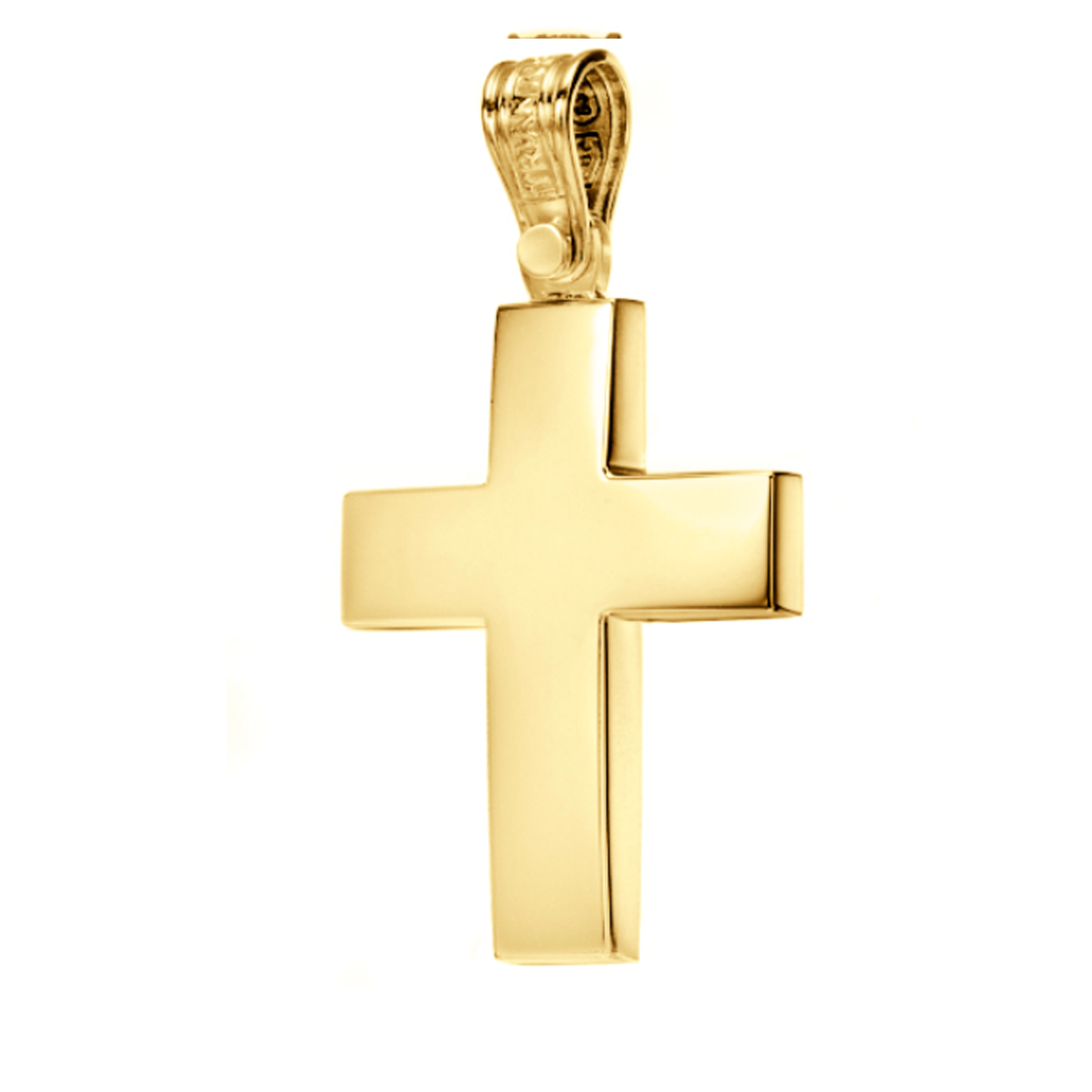 Triantos solid gold plain cross