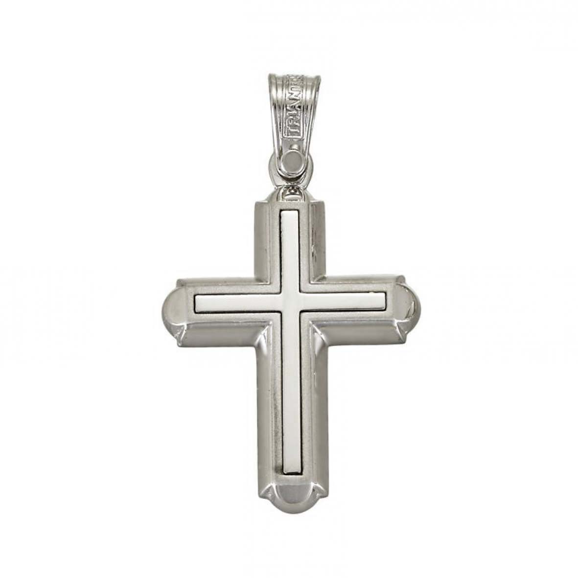 Orthodox 14K White Gold Cross Elegant Faith Design