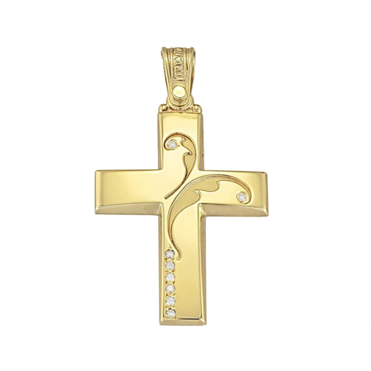 Triantos Yellow Gold Cross