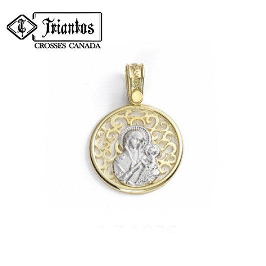 Our Mother of Perpetual Help Catholic Medal Christian Virgin Mary Pendant