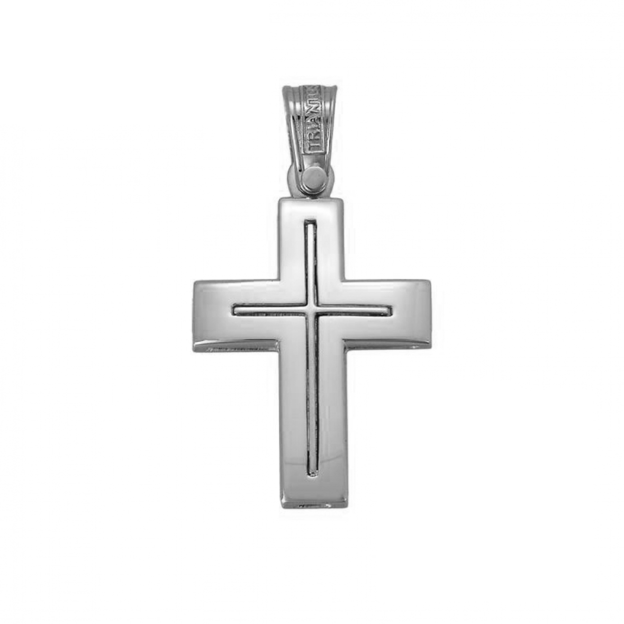 Handmade Orthodox Cross 14K White Gold Baptism Cross