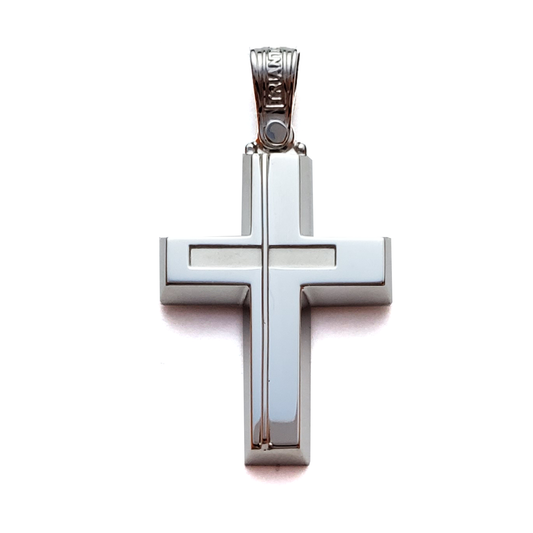  14K White Gold Cross