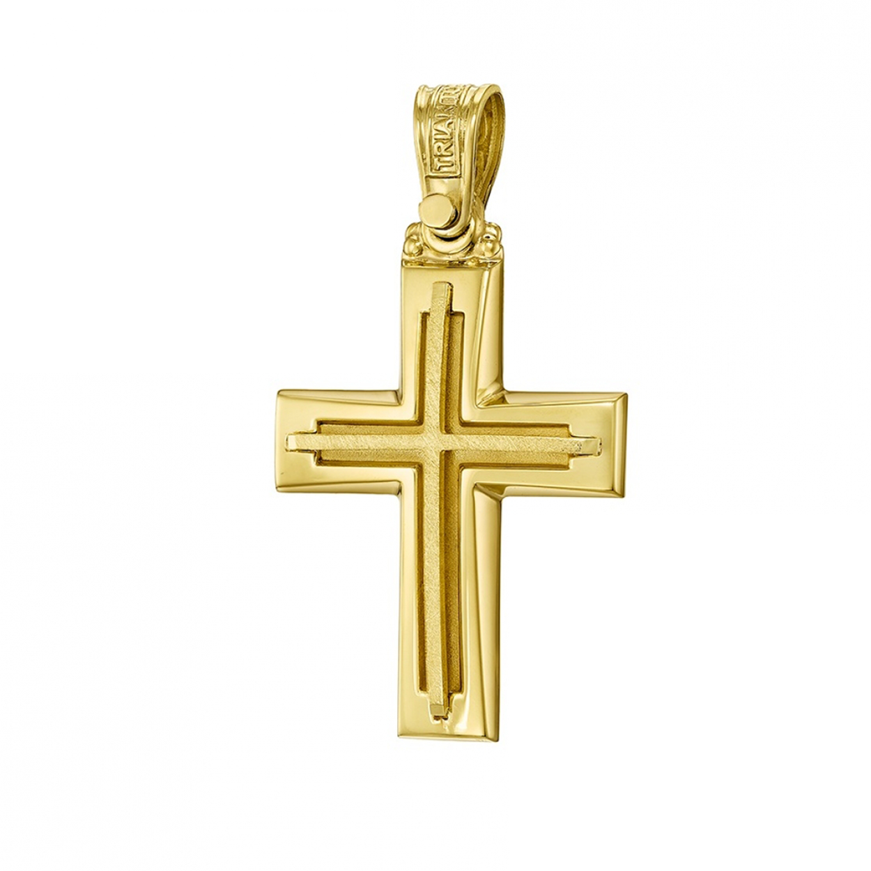 Triantos Exclusive 14K Yellow Gold Cross Signature Style