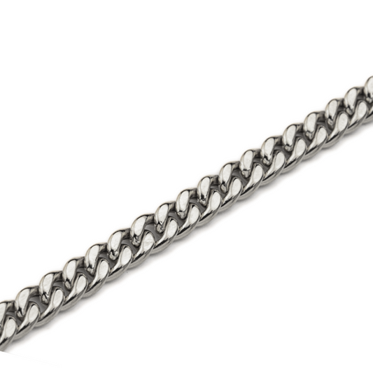 14K White Gold Curb Chain Necklace