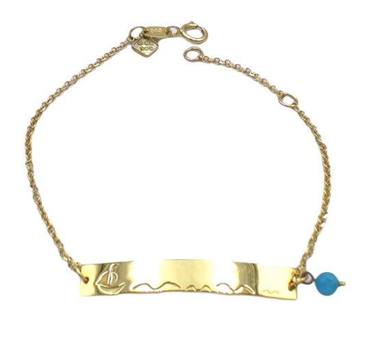 Engravable ID 14k Gold Bracelet