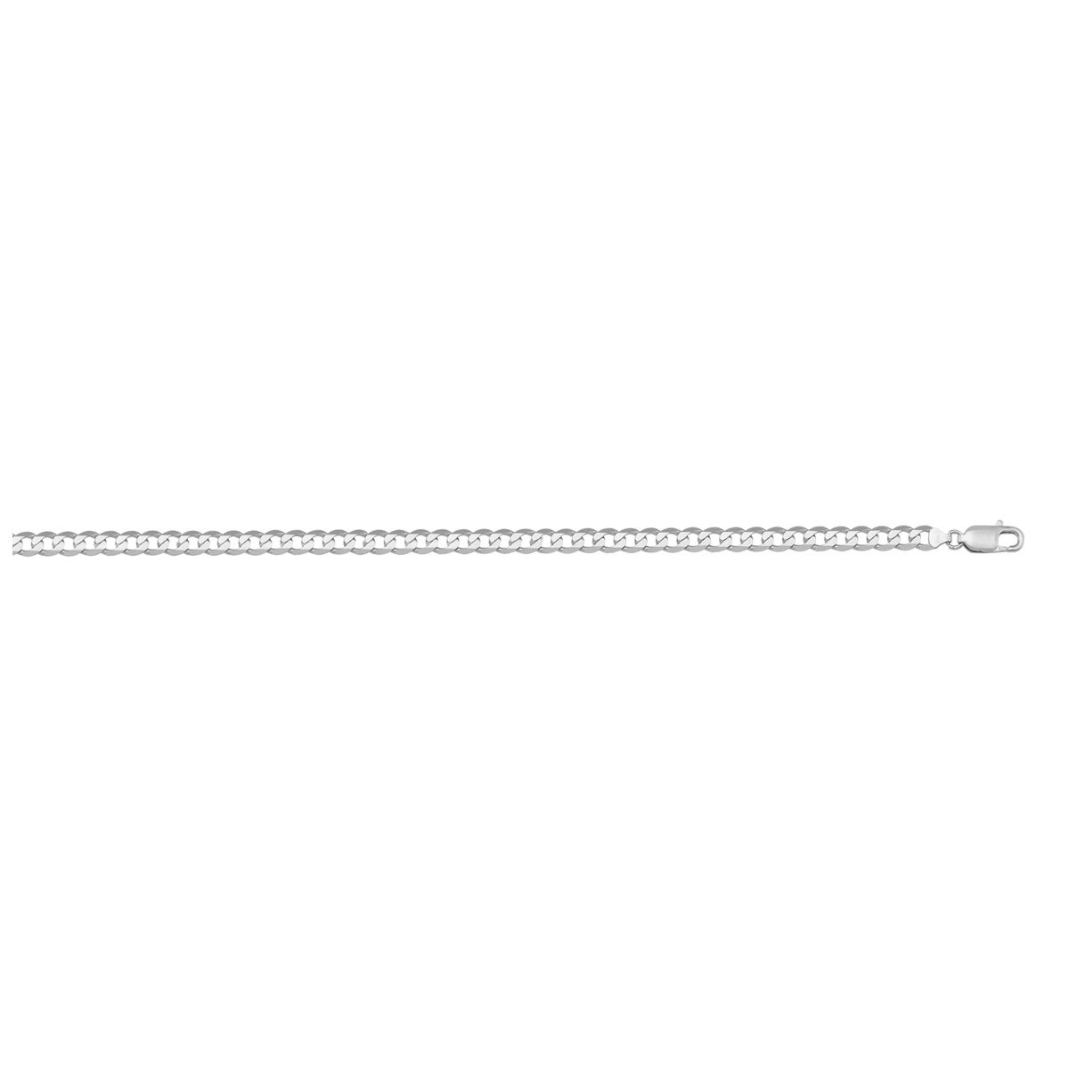 14K Open Link White Gold Chain