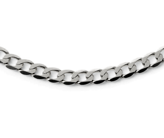 14K Open Link White Gold Chain