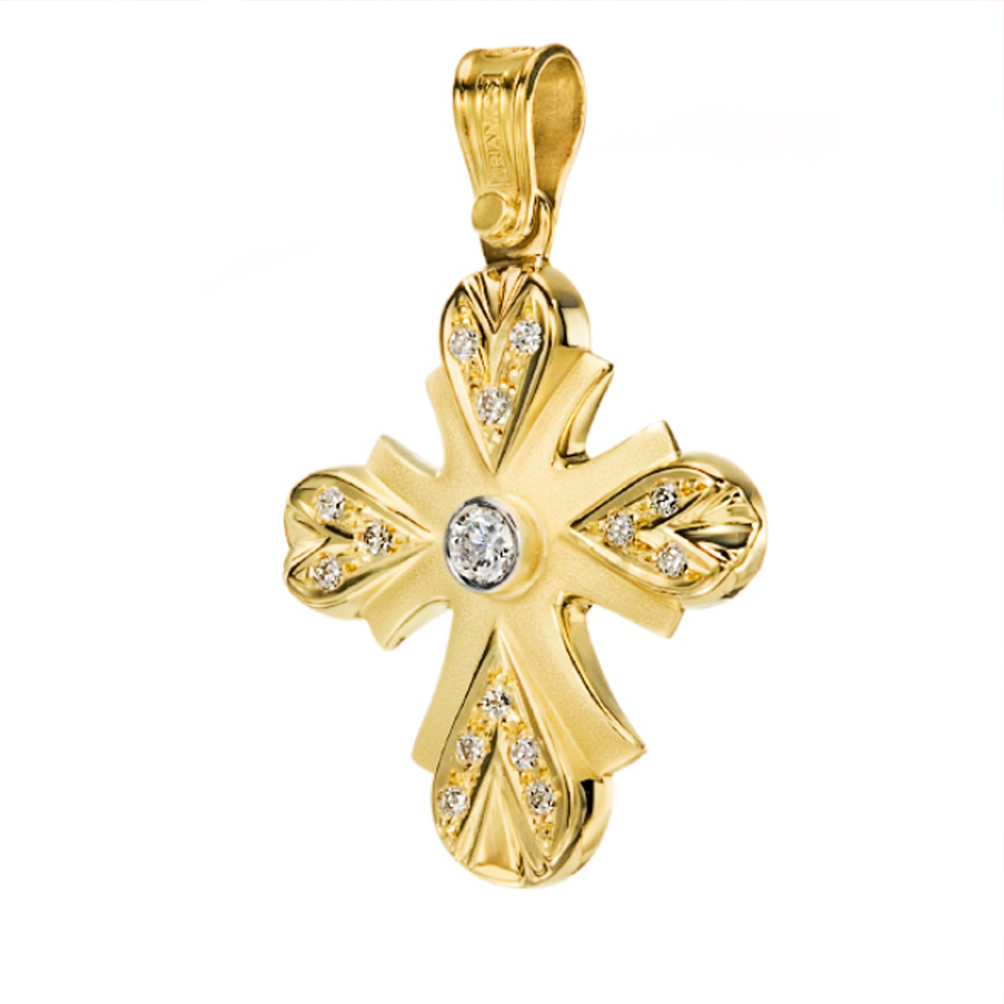 Triantos Modern elegant Religious gold Christian crosses made in Greece for men and woman 