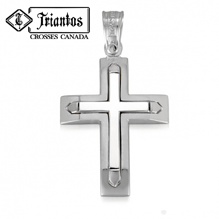 unisex Orthodox Christian Triantos cross pendant made in Greece 