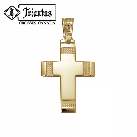 yellow gold 14k triantos cross 