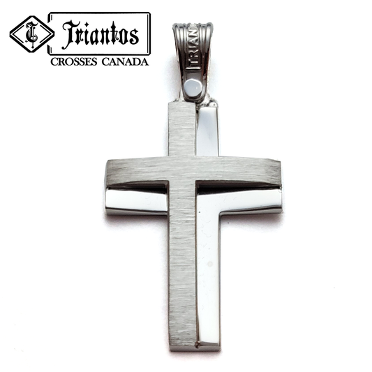 Triantos White Gold Cross