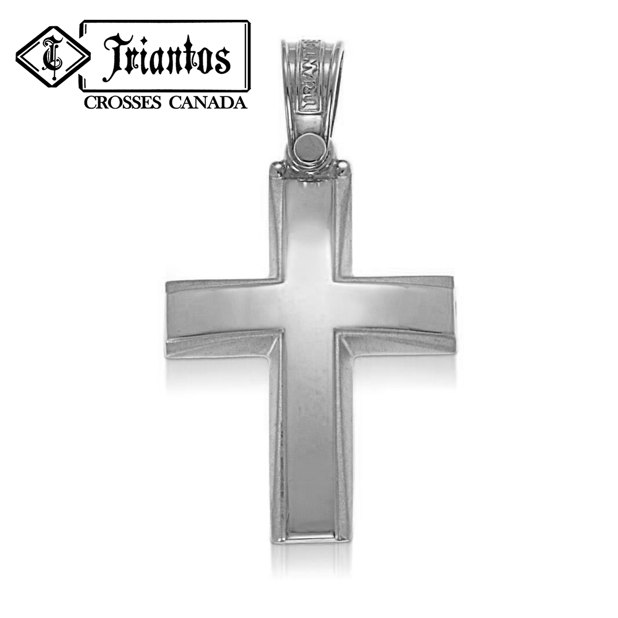 White Gold Cross 14K Religious Pendant