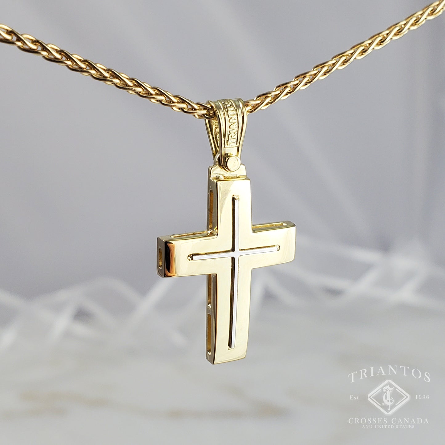 gold cross for baptism 