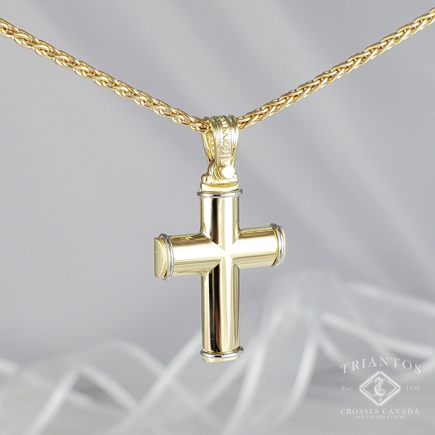 Triantos cross 14k gold in yellow 