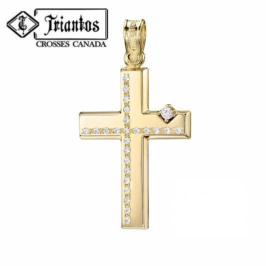 Triantos Greek Gold Girls Cross 