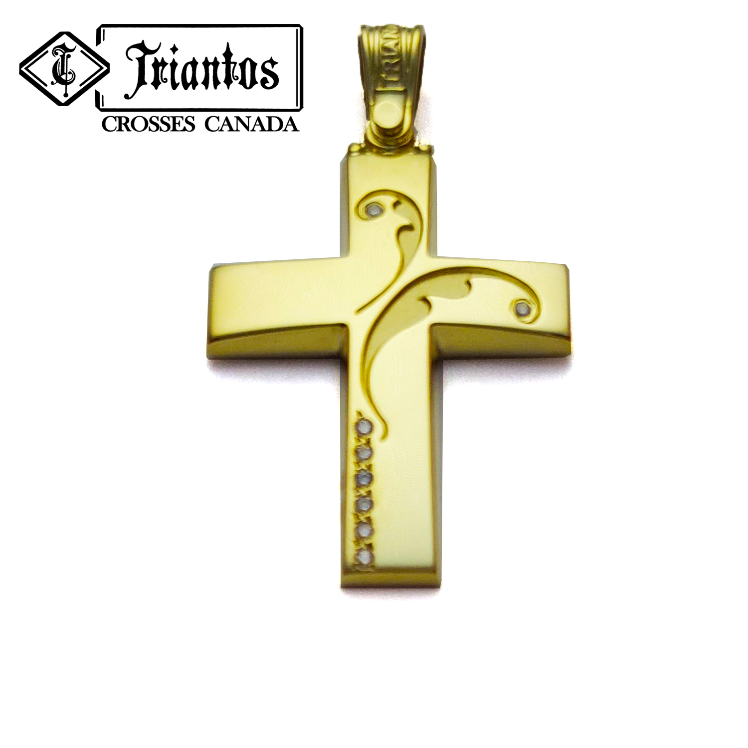 Men's 14k yellow sales gold cross pendant