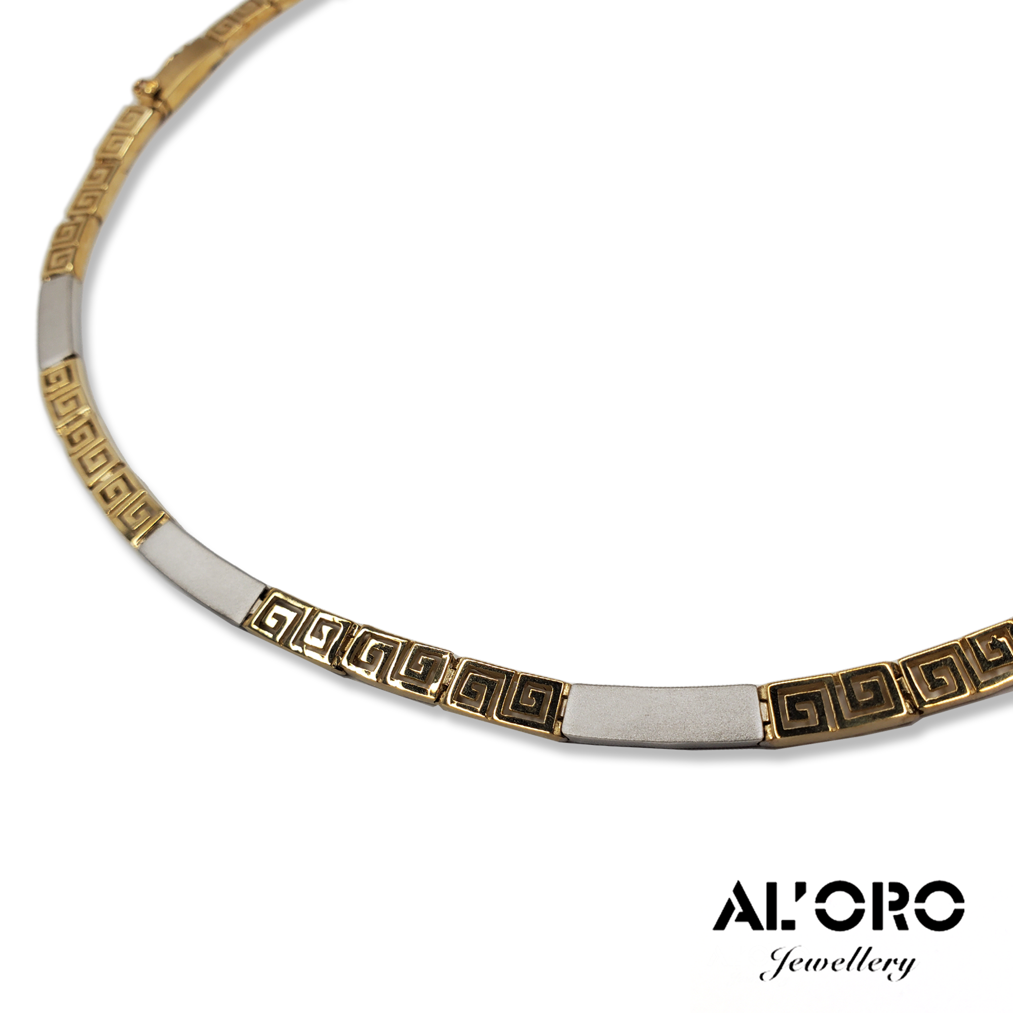 Greek Key Meander Full Necklace — Athena Gaia