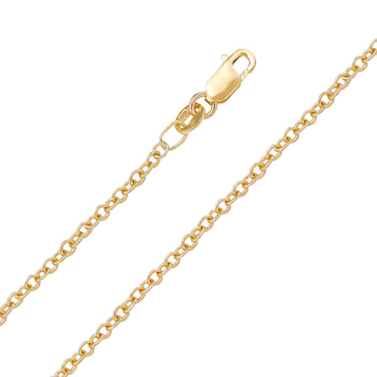 14K yellow Gold Open Cable Chain Necklace